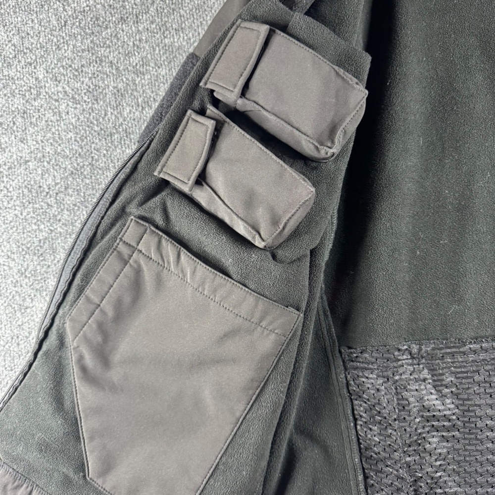 Mens Tactical Softshell Jacket Black Fleece Lined Hooded Crossed Rifles Size XL - Picture 5 of 6